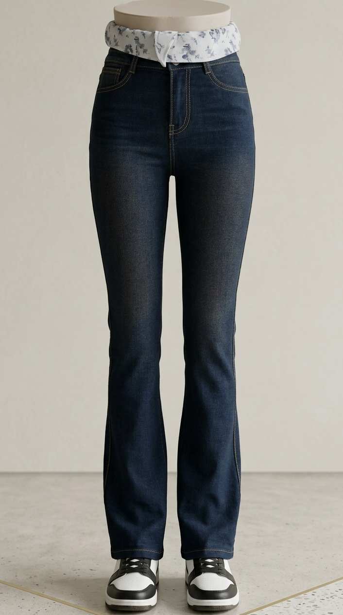 Pantalon Jeans Strech Sirena Color Madera