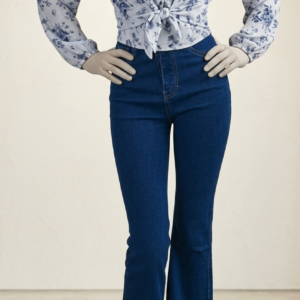 Pantalon Corte Sirena Strech Azul