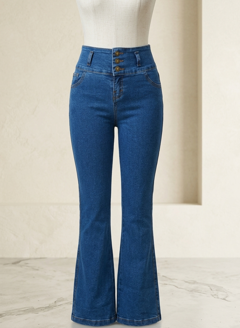 Pantalon Jeans Strech Sirena 4 Botones