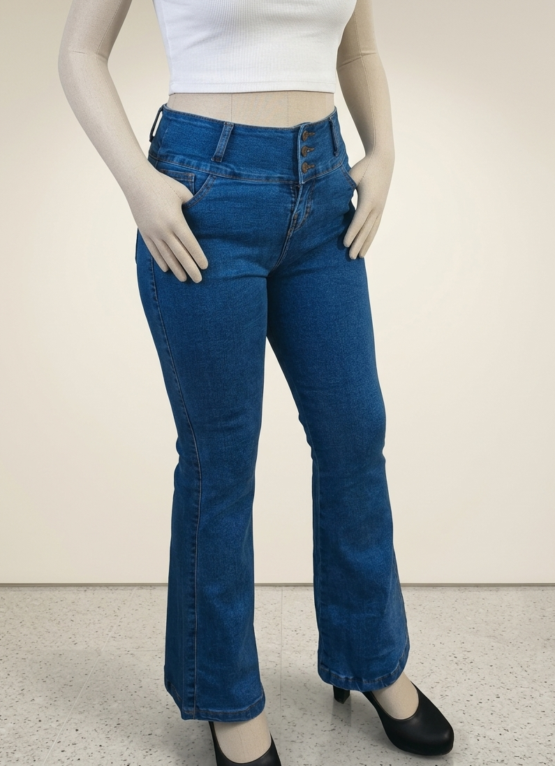 Pantalon Jeans Strech Sirena 4 Botones - Imagen 3