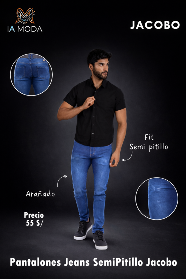 Pantalones Jeans SemiPitillo Jacobo Hombre