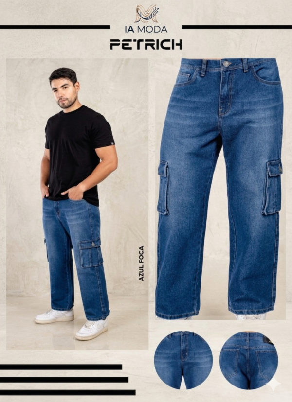 Pantalones Baggy Cargo Ancho con bolsillos laterales