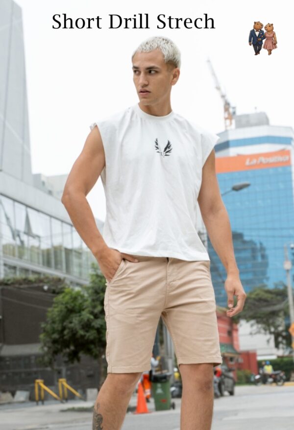 Short Bermudas Drill Strech Hombre